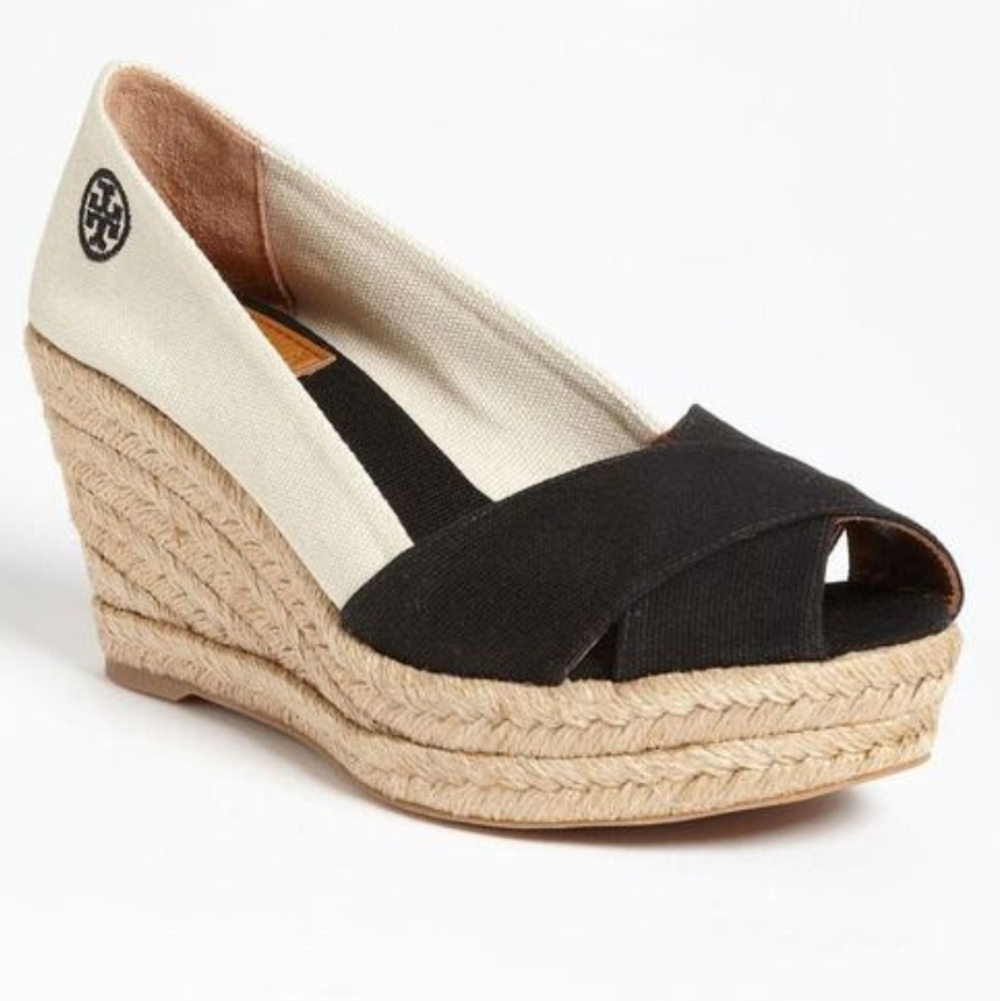 Tory Burch Filipa Wedge Espadrille Sandals Sz7